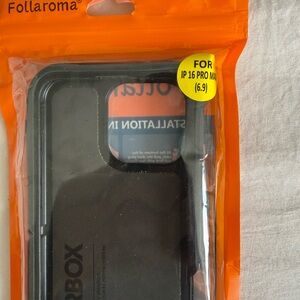 Follaroma Black Case for IP 16 Pro Max